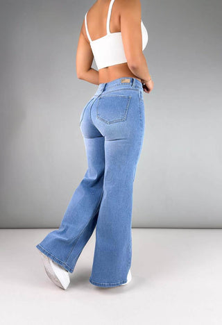 Jeans Wide Leg Tiro Alto 76301
