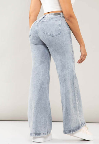 Jeans Wide Leg Tiro Alto 21095