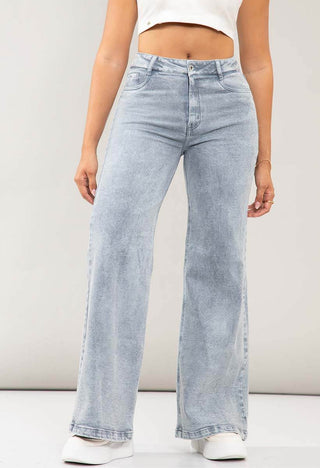 Jeans Wide Leg Tiro Alto 21095