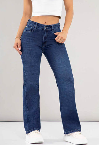 Jeans Straight Tiro Alto 76141