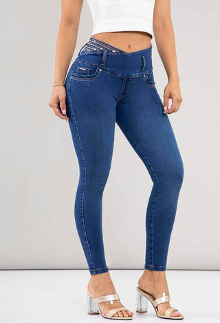 Jeans Skinny Tiro Medio 95313