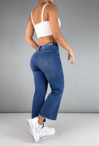 Jeans Culotte Tiro Alto 76214