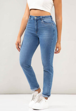 Jean Mom Fit Tiro Alto 76165