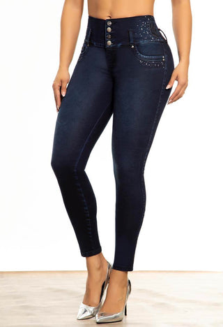 PANTALON TOBILLERO PINZAS 4 BOTONES CON RUEDO