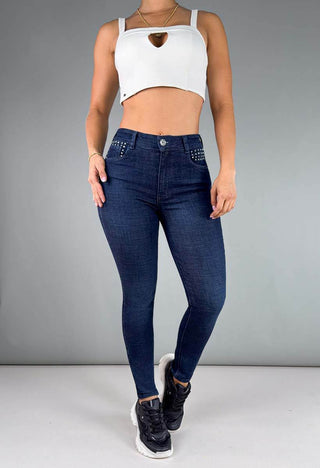 Jeans Skinny Tiro Alto 20934