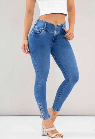 Jeans Skinny Tiro Medio 76138