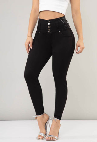 Jeans Skinny Tiro Alto Control Abdomen Levanta Cola 76072