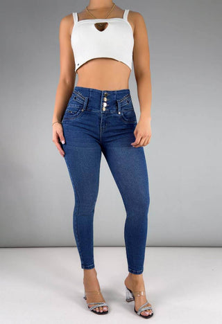 Jeans Skinny Tiro Alto 95363