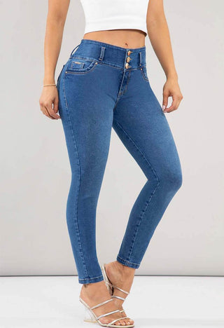 Jeans Skinny Tiro Medio 95316