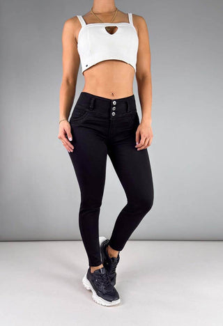 Jeans Skinny Tiro Medio 21146