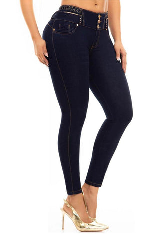 PANTALON TOBILLERO COTILLA 3 BOTONES CON RUEDO
