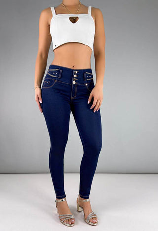 Jeans Skinny Tiro Alto 95352
