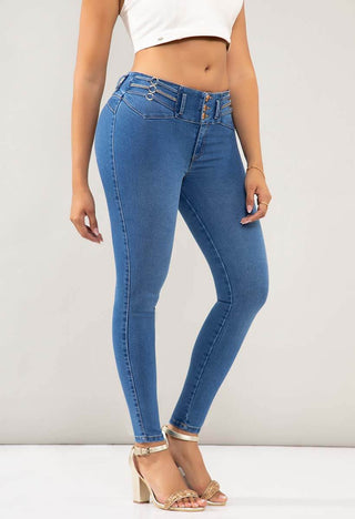 Jeans Skinny Tiro Medio 76106