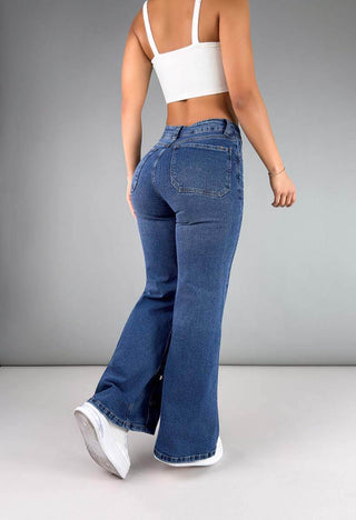 Jeans Wide Leg Tiro Alto 76296