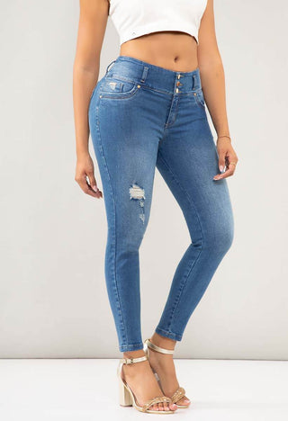 Jeans Skinny Tiro Medio 76176