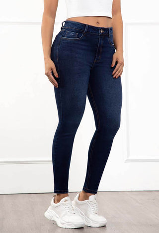 Jeans Skinny Tiro Alto Levanta Cola 76011