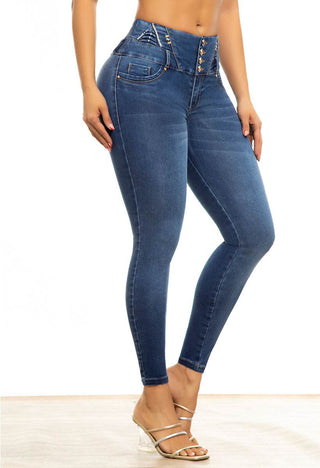 PANTALON TOBILLERO PINZAS 4 BOTONES CON RUEDO